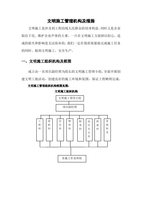 文明施工管理机构及措施