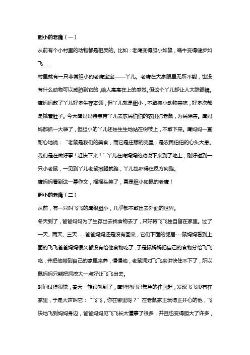 胆小的老鹰作文300字
