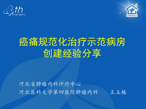 癌痛示范病房建设经验