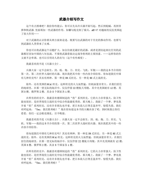 武器介绍写作文