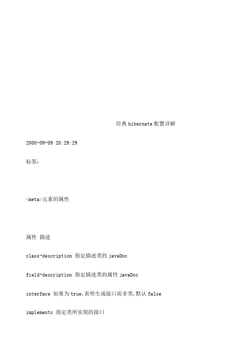 最有价值的hibernate配置文件