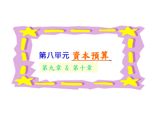 第八单元资本预算