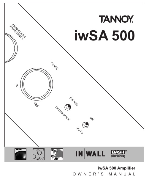 Tannoy iwSA 500 音频放大器说明书