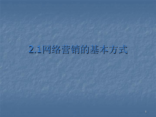 网络营销的基本方式ppt课件