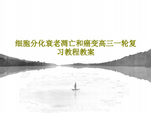细胞分化衰老凋亡和癌变高三一轮复习教程教案共38页文档