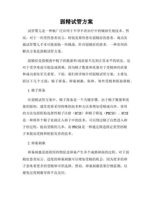 弱精试管方案