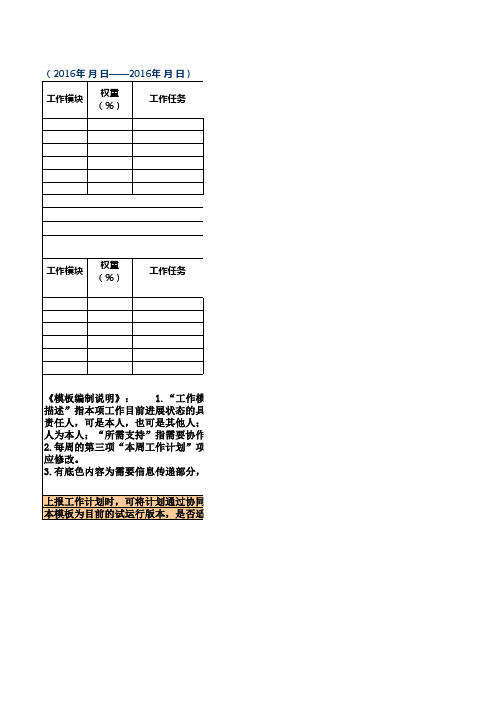 周报模板