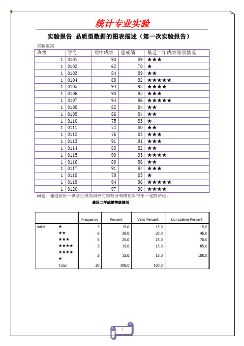 SPSS实验品质型数据的图表描述1
