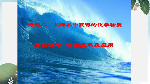 高中化学专题2从海水中获得的化学物质第二单元钠镁及其化合物2.2.4镁的提取及应用课件3苏教版必修1