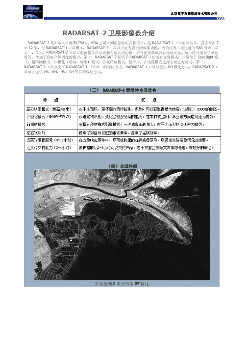 RADARSAT-2卫星影像数据介绍及 RADARSAT-2卫星影像价格