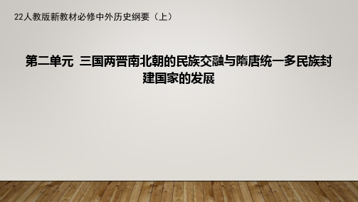 人教版新教材必修中外历史纲要(上)课件--第5课 三国两晋南北朝的政权更迭与民族交融