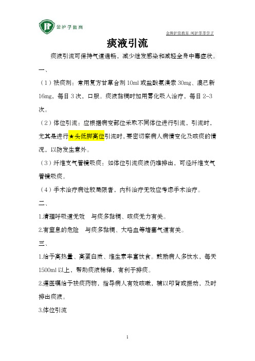 痰液引流