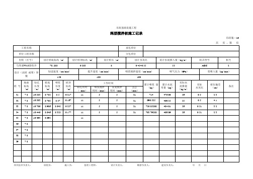 215深层搅拌桩施工记录