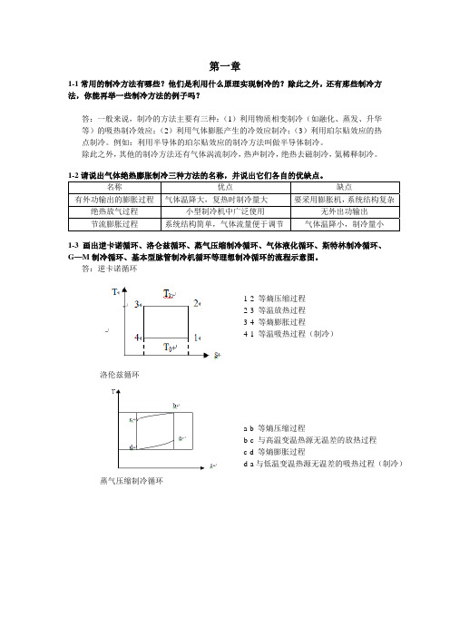 热12-《制冷与低温原理》作业参考答案-new