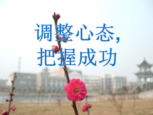 高中主题班会——调整心态,把握成功