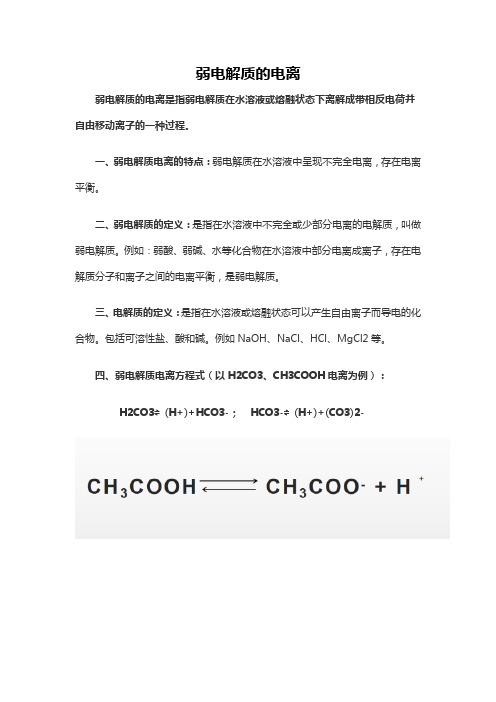 弱电解质的电离