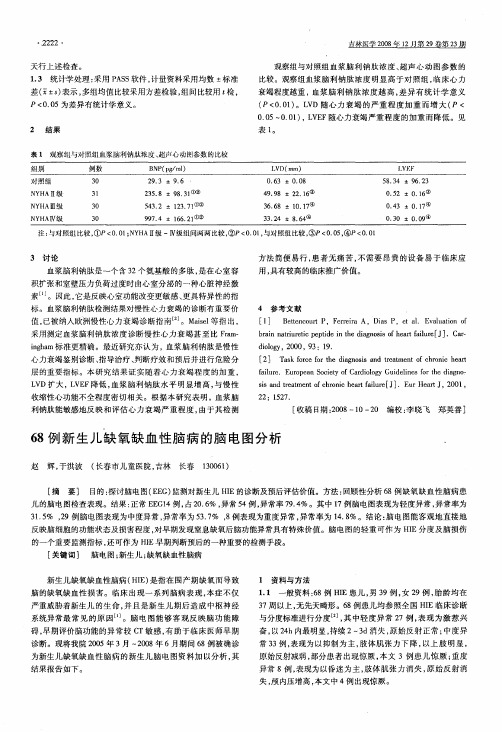 68例新生儿缺氧缺血性脑病的脑电图分析