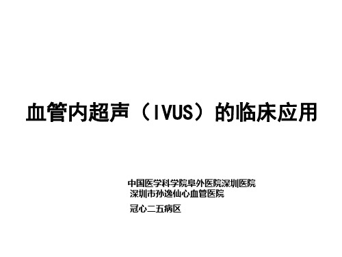 血管内超声(IVUS)的临床应用PPT课件