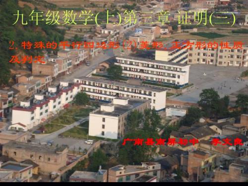 3.2特殊的平行四边形(2) 菱形,正方形的性质和判定
