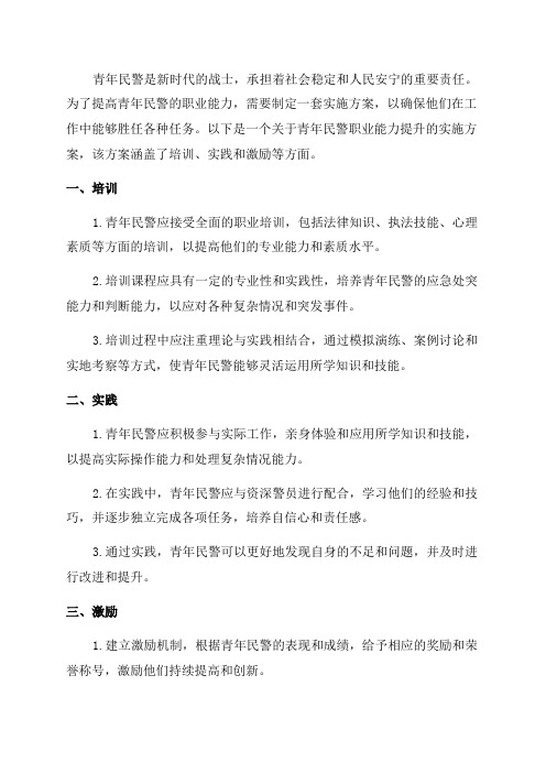 青年民警职业能力提升实施方案