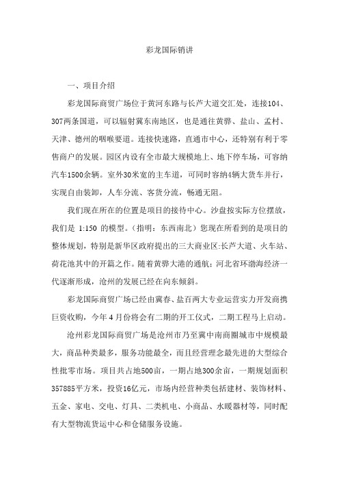 彩龙国际项目介绍