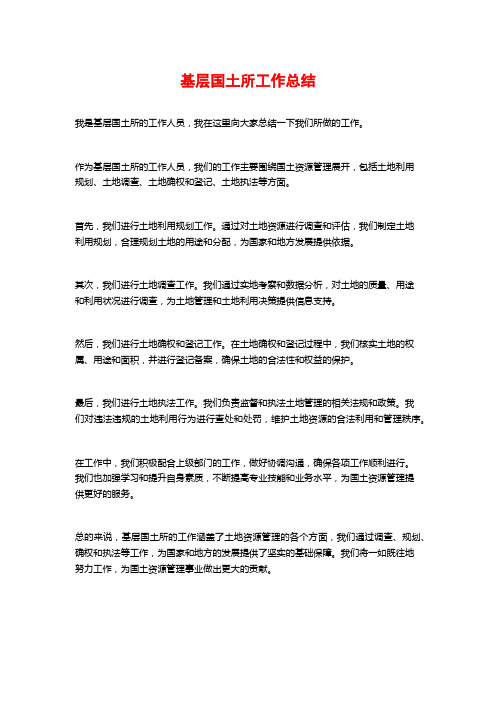 基层国土所工作总结 (2)