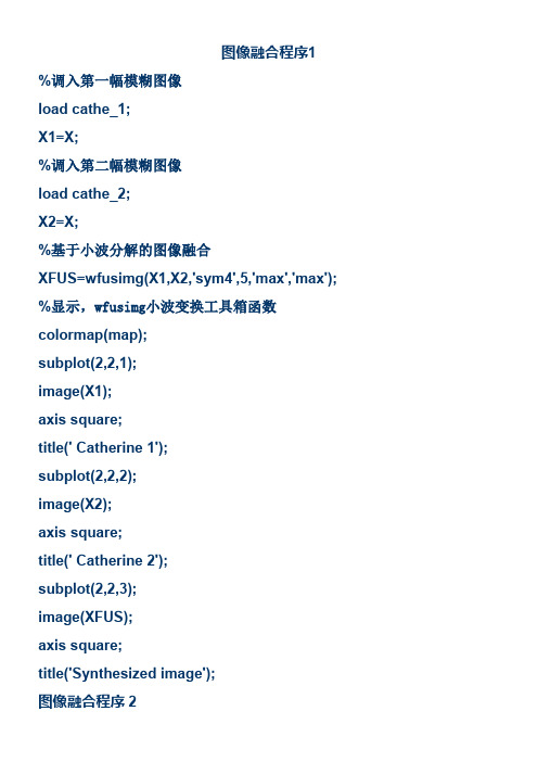 图像融合算法程序1