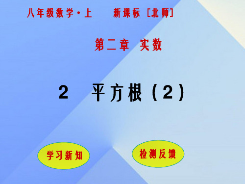 八年级数学上册 2 实数 2 平方根(第2课时)课件 (新版)北师大版