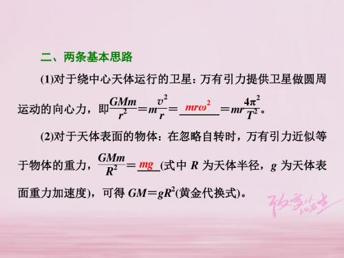 2018版高考物理复习专题一力与运动五掌握“一模”“两路”“三角”“两难点”破解天体运动问题课件