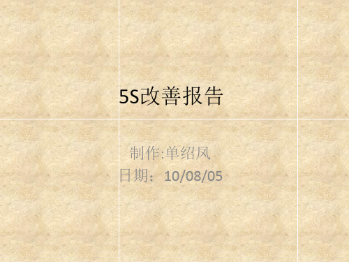 车间5S改善报告.