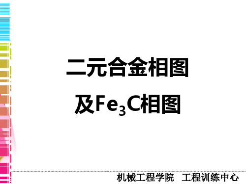 二元合金相图及Fe3C相图