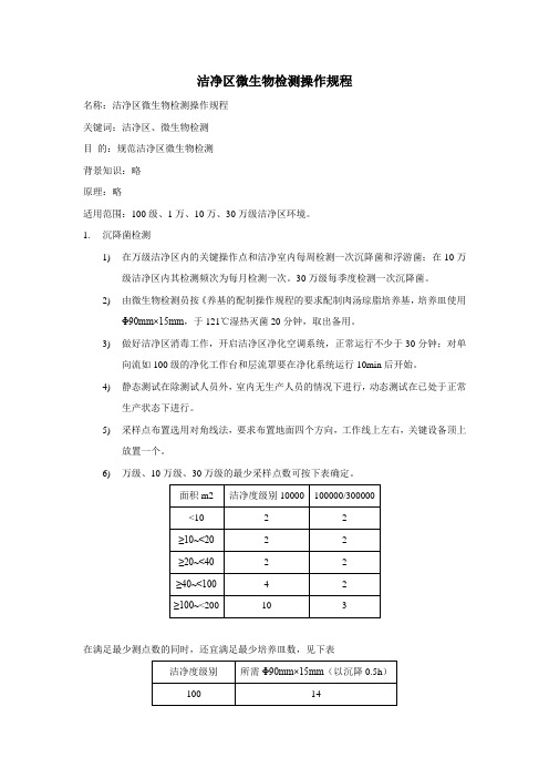 沉降菌检测
