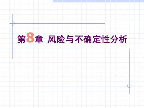 技术经济第8章 风险与不确定性分析