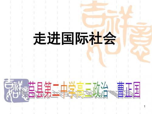 第八课走进国际社会-一轮复习
