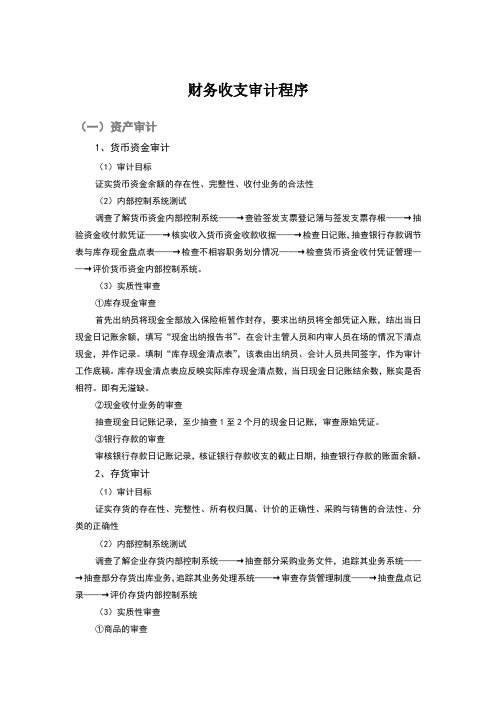 财务收支审计程序