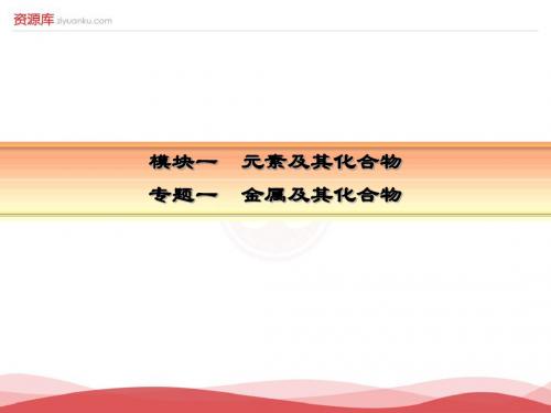 2017届高考化学一轮复习专题课件：1-4《金属及其化合物》(新人教版)全解