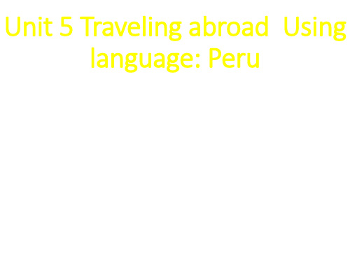 人教英语选修7unit5 using language(共27张ppt)