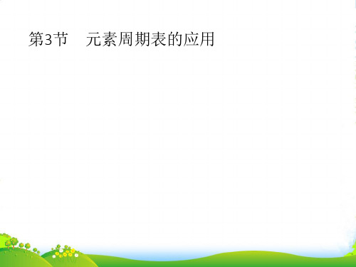 高中化学鲁科版必修二课件：第1章第3节 元素周期表的应用1.3.1