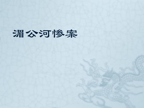 湄公河惨案ppt