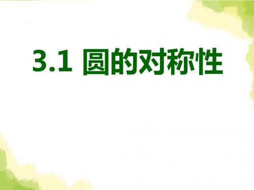 《圆的对称性》PPT精品教学课件