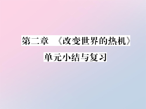 第2章  《改变世界的热机》单元小结与复习—2020秋九年级物理上册教科版课堂复习课件