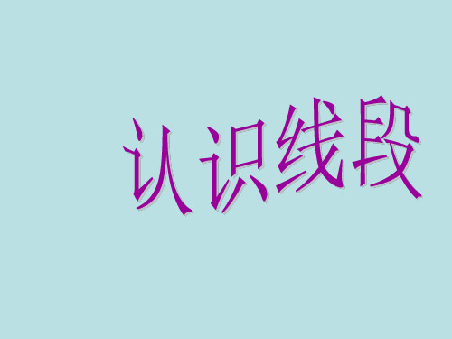 一年级下册数学课件-5.5线段▏沪教版25页PPT