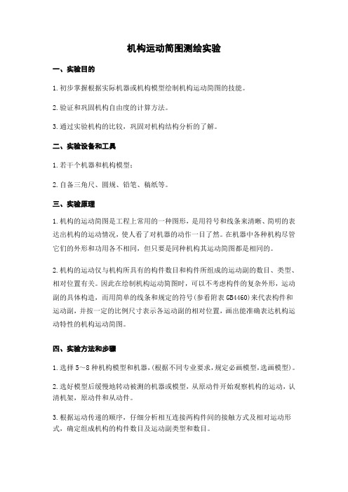 机构运动简图测绘实验