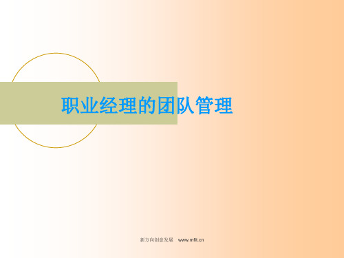 经理的团队管理
