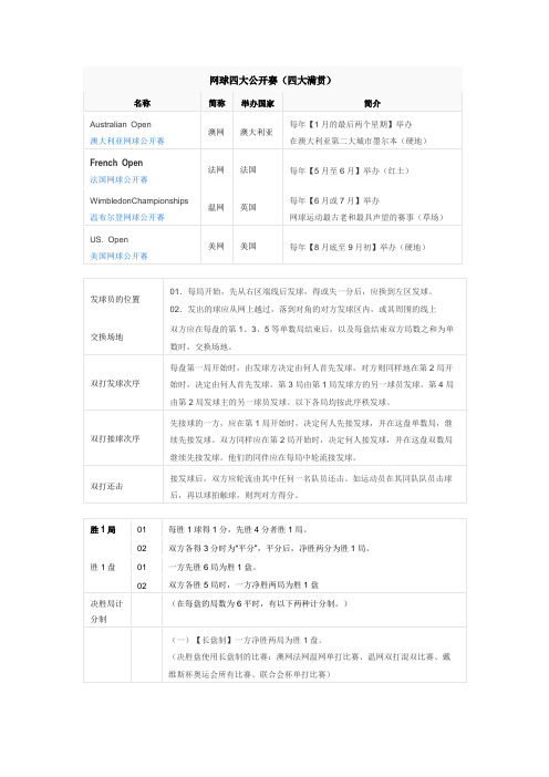 网球规则(细致)