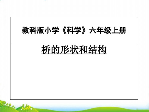 【教科版】教材《桥的形状和结构》PPT-课件下载1
