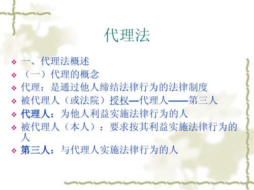 代理法1