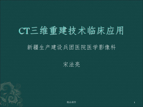 CT三维重建技术临床应用ppt课件