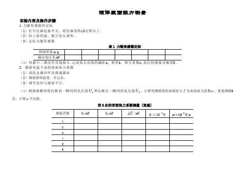 液体表面张力