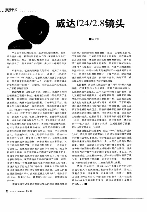 威达f24／2.8镜头